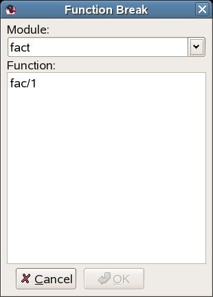 Function Break Dialog Window